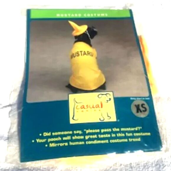 Doggie Halloween Costume . Size: Extra Small . "Mustard" . Casual Canines . New - Picture 1 of 4